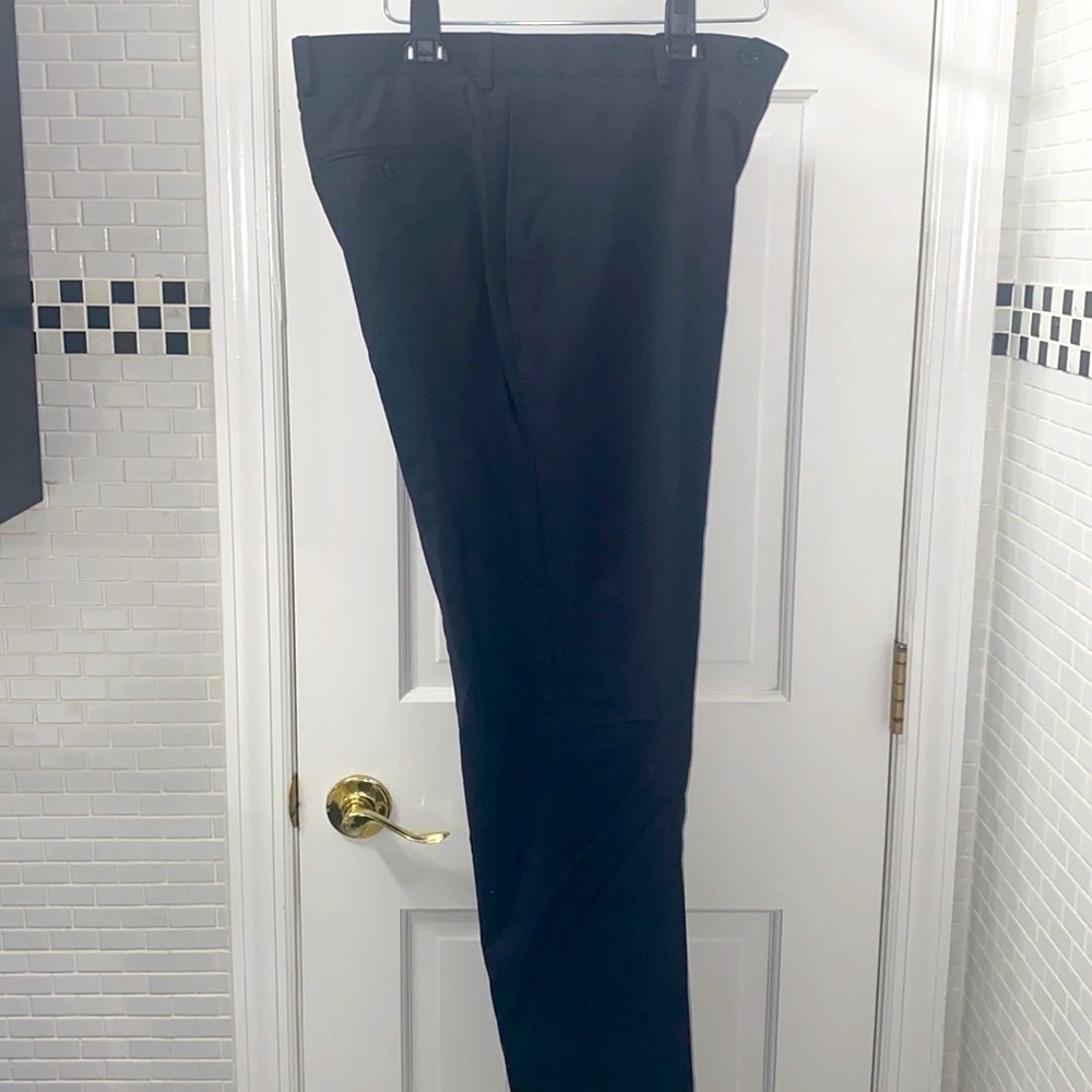Jos.A.Bank charcoal grey 💯 wool dress pants. Size 38 waist. Unhemmed. NWOT.